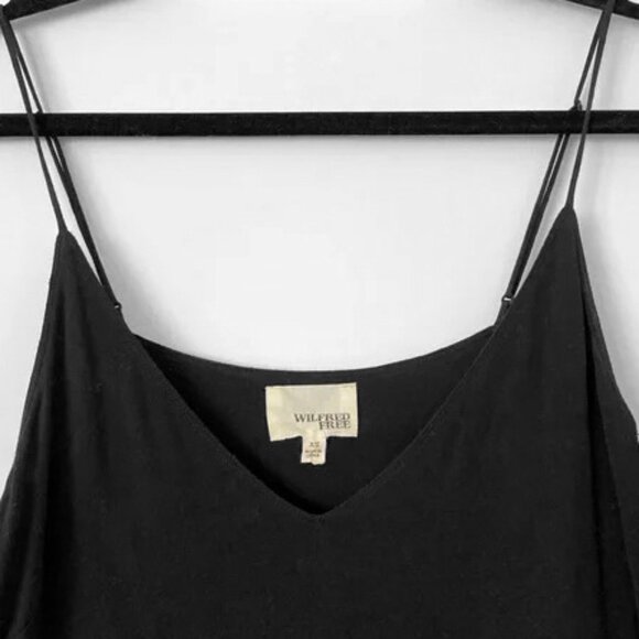 Aritzia Wilfred Free Black Cami Midi Slip Dress LBD - XS - Picture 2 of 2